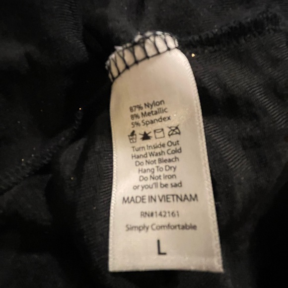 LuLaRoe Sparkly Gold Metallic, Black & White Julia Dress L FREE SHIP - Picture 5 of 5